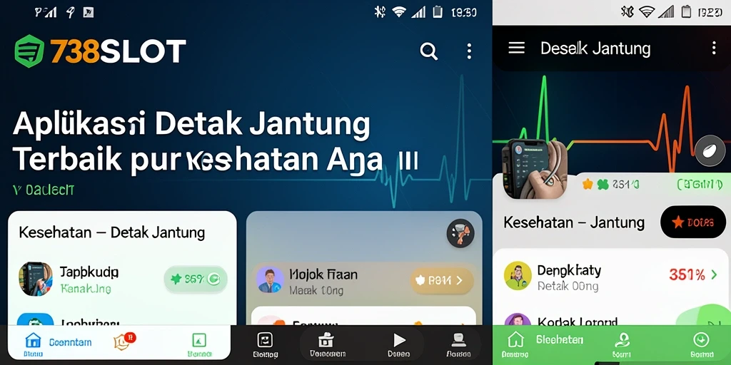 Tampilan antarmuka 738SLOT untuk pemantauan detak jantung.