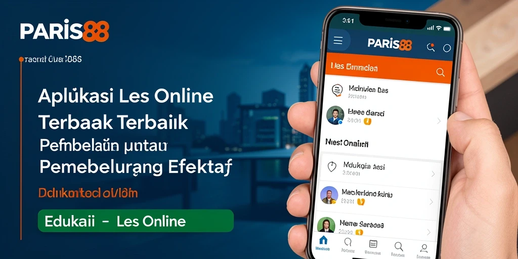 Antarmuka aplikasi Les Online PARIS88 yang menarik dan fungsional.